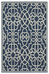 Oriental Weavers Meridian 2205B Geometric Area Rug, Navy/Ivory, 1'10"x2'10"