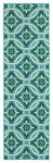 Oriental Weavers Meridian Blue/Green Floral 5868L Area Rug, Runner 2'3"x7'6"