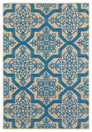 Oriental Weavers Cayman 2541M Geometric Area Rug, Sand/Blue, 3'10"x5'5"