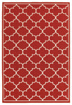 Oriental Weavers Meridian 1295R Lattice Area Rug, Red/Ivory, 5'3"x7'6"