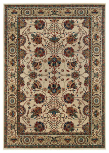 Oriental Weavers Ariana Ivory/Red Floral 431O3 Area Rug, Rectangular 12'x15'