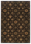 Oriental Weavers Hudson Black/Brown Floral 3299B Area Rug, 7'8" Round