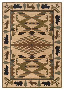 Oriental Weavers Hudson 1072A Area Rug, Ivory/Green, 1'10"x7'6" Runner