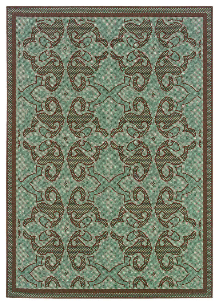 Oriental Weavers Montego 2335L Oriental Area Rug, Blue/Brown, 5'3"x7'6"
