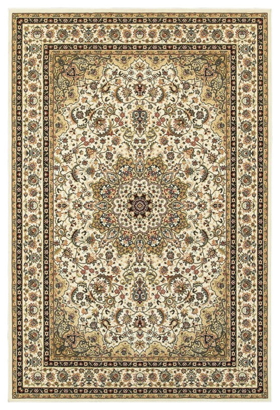 Oriental Weavers Kashan 119W1 Area Rug, Ivory/Beige, 6'7"x9'6" Rectangle