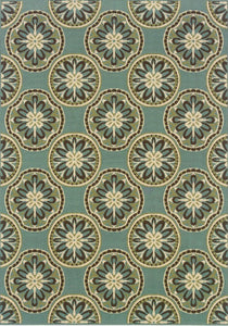 Oriental Weavers Montego 8323L Floral Area Rug, Blue/Ivory, 8'6"x13' Rectangle