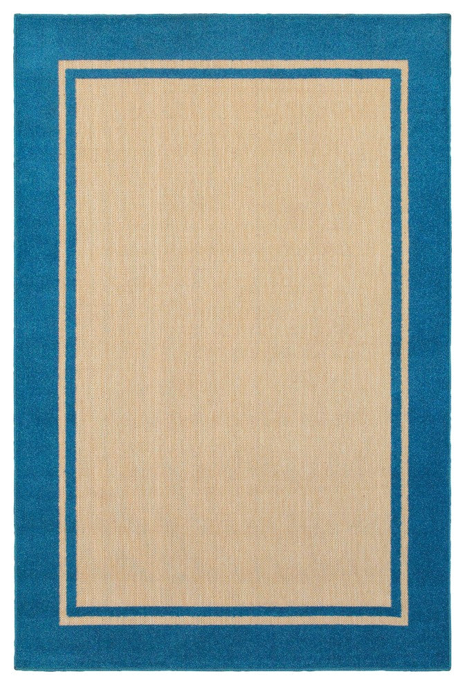Oriental Weavers Cayman Sand/Blue Border 5594B Area Rug, Runner 2'3"x7'6"