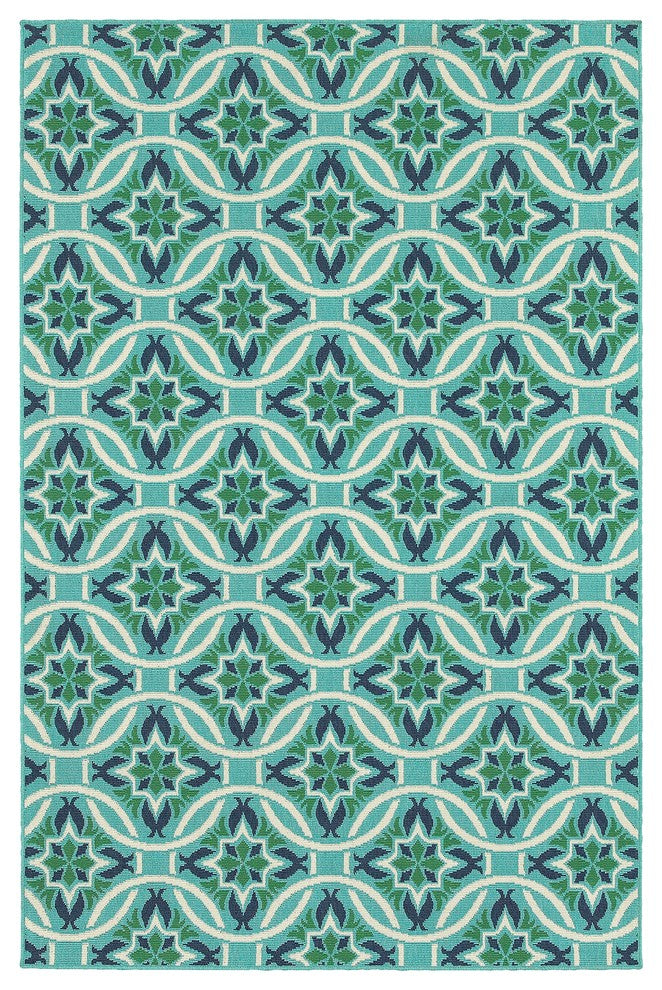 Oriental Weavers Meridian 5868L Floral Area Rug, Blue/Green, 1'10"x2'10"