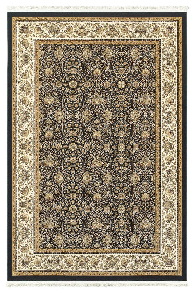 Oriental Weavers Masterpiece 1331B Area Rug, Navy/Ivory, 3'10"x5'5" Rectangle