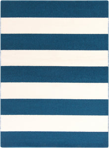 Surya Horizon HRZ1093 Blue/Neutral Stripes Area Rug