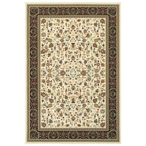 Oriental Weavers Kashan Ivory/Black Oriental 108X1 Area Rug