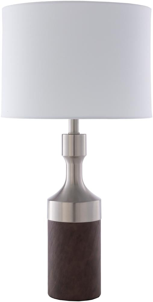 Surya Memphis MPS-001 Modern Nickel Brown Table Lamp