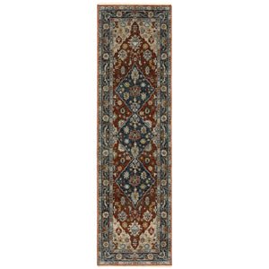 Aberdeen 1143H Rust/Blue 2' x 3' Rug