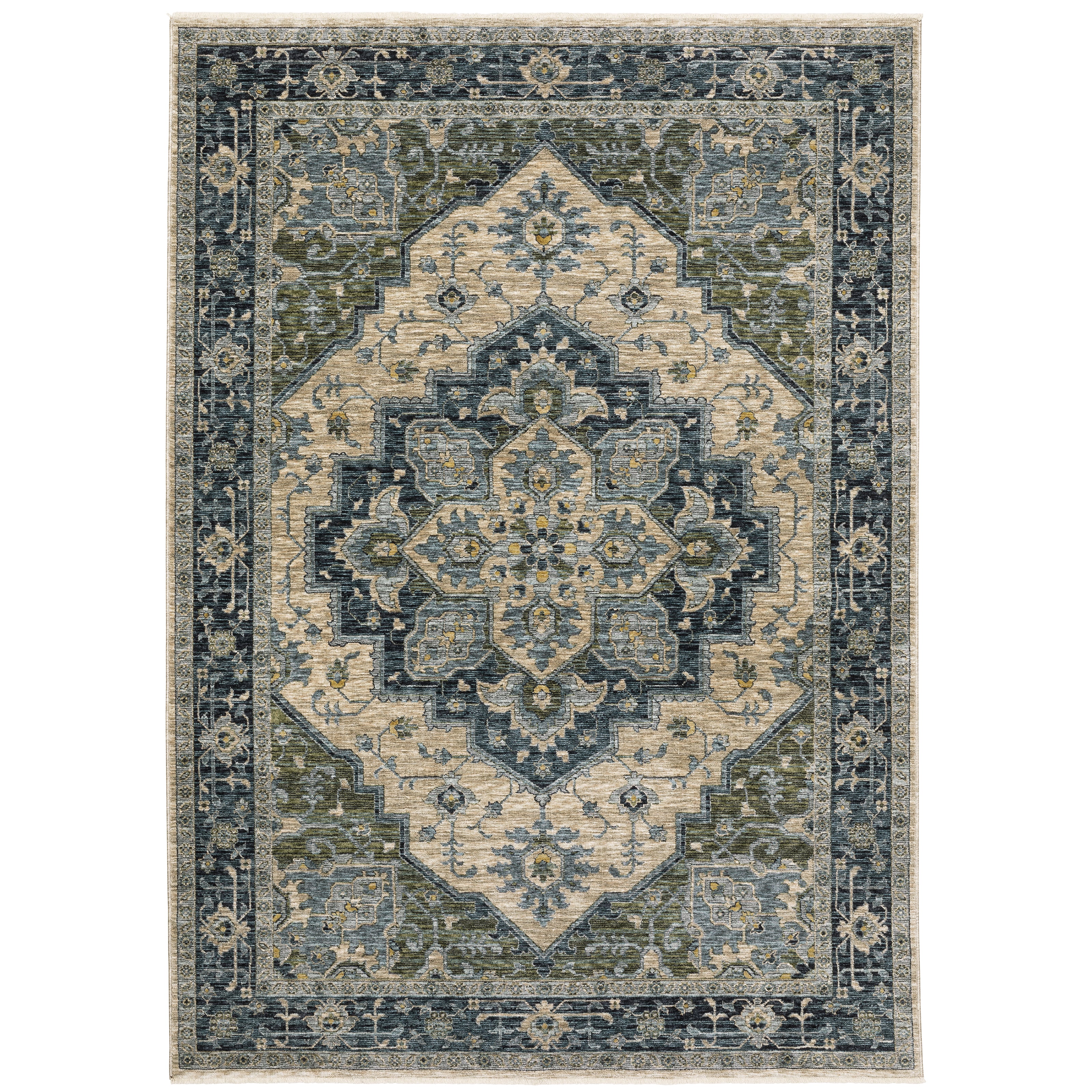 Aberdeen 051G1 Blue/Tan 2' x 3' Rug