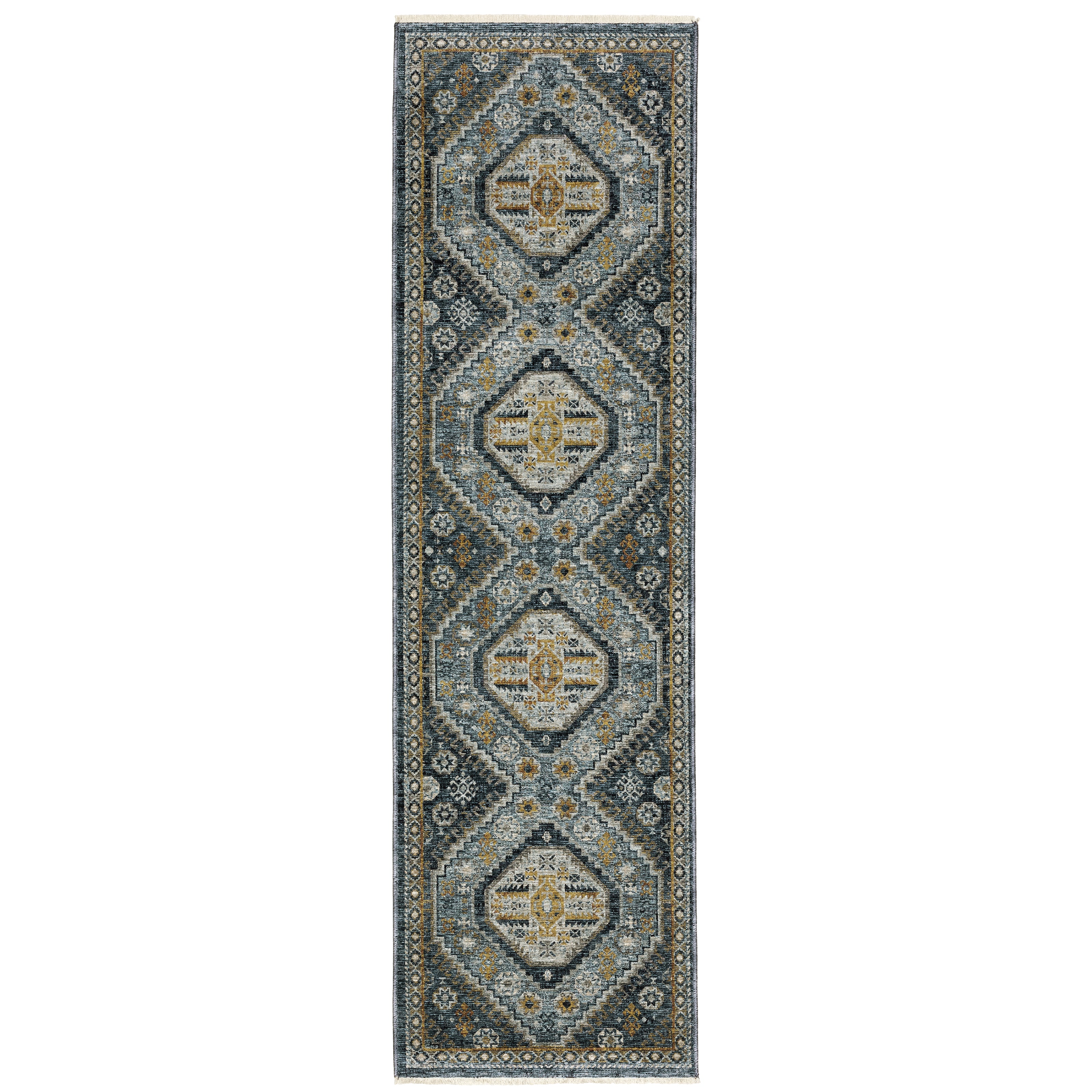 Aberdeen 7150B Blue/Gold 2' x 3' Rug
