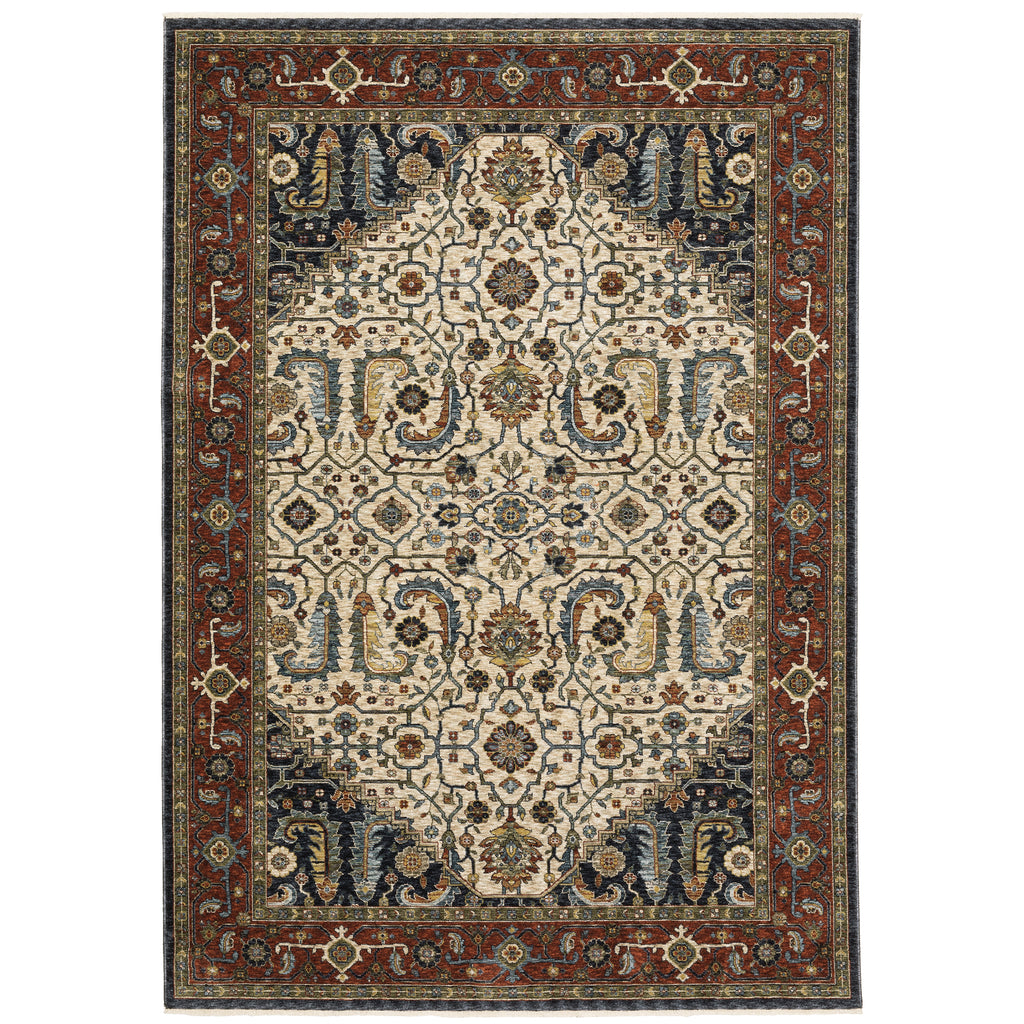 Aberdeen 752W1 Ivory/Red 2' x 3' Rug