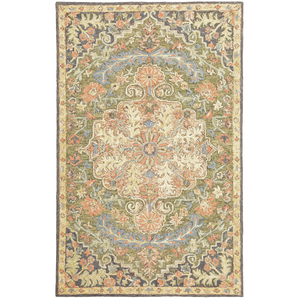 Alfresco 28401 Green/Blue 3'6" x 5'6" Rug