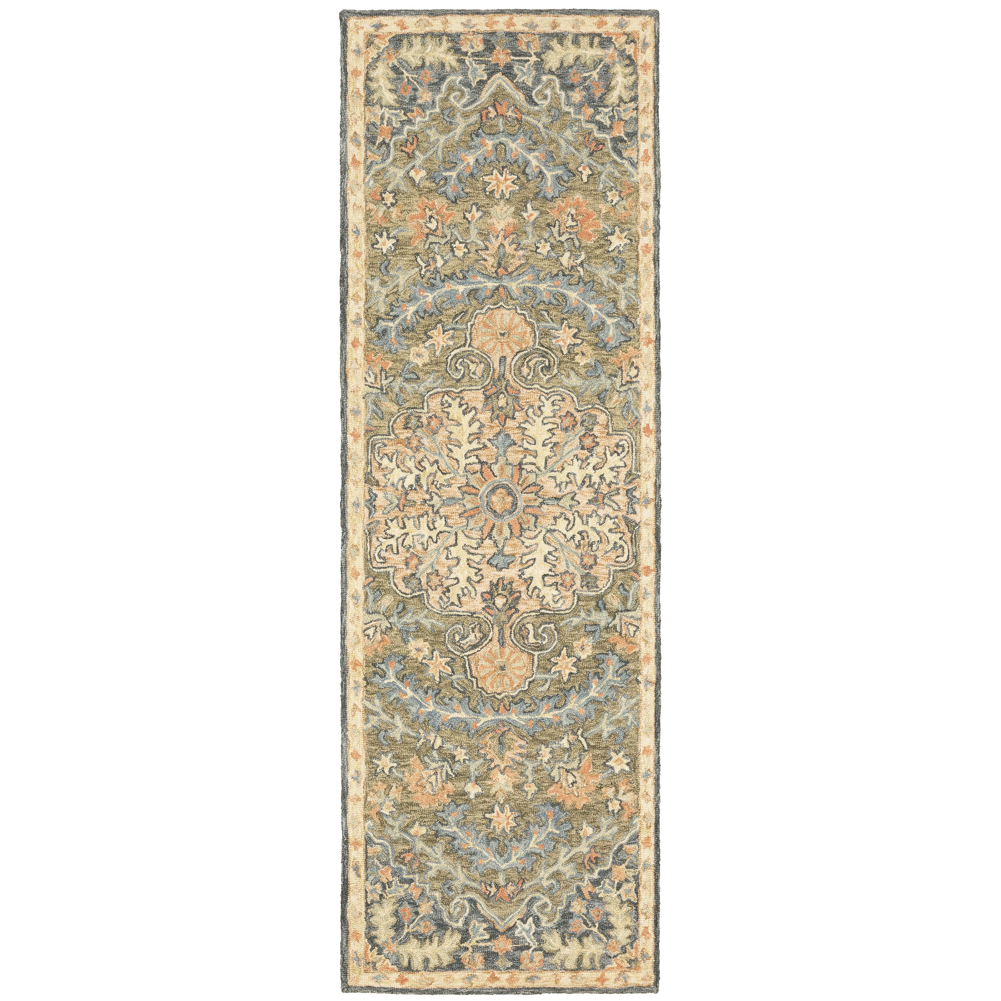 Alfresco 28401 Green/Blue 3'6" x 5'6" Rug