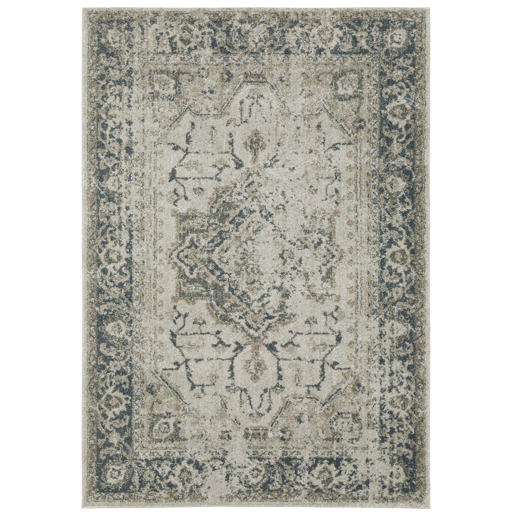 Alton 002W9 Gray/Blue 3'3" x 5' Rug