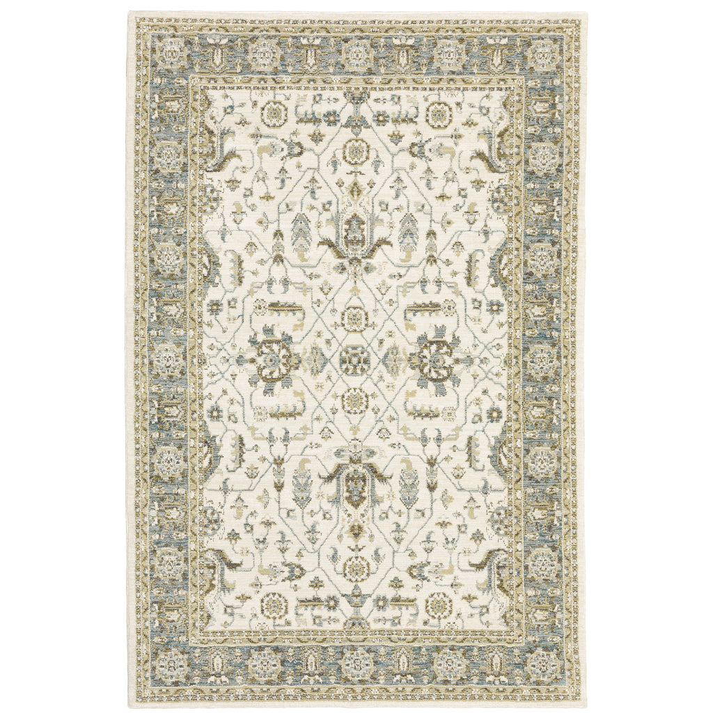 Andorra 9537P Ivory/Grey 1'10" x 3'2" Rug