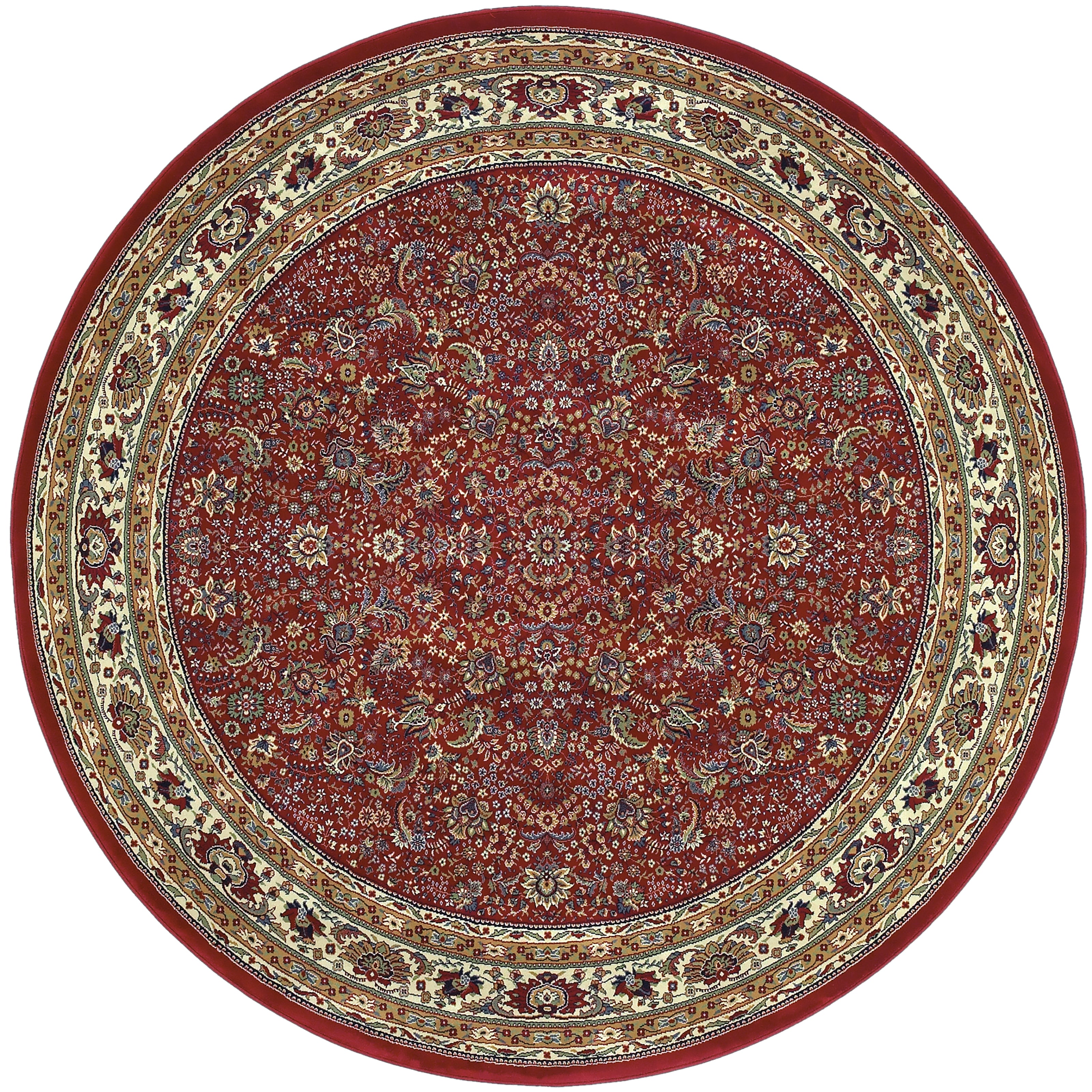 Ariana 113R3 Red/Ivory 8' Round Rug