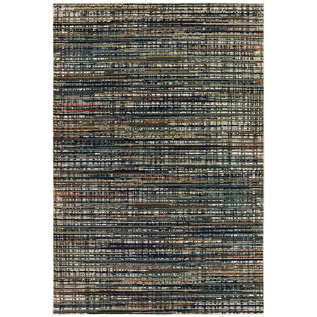 Bowen 1332H Black/Navy 3'10" x 5'5" Rug