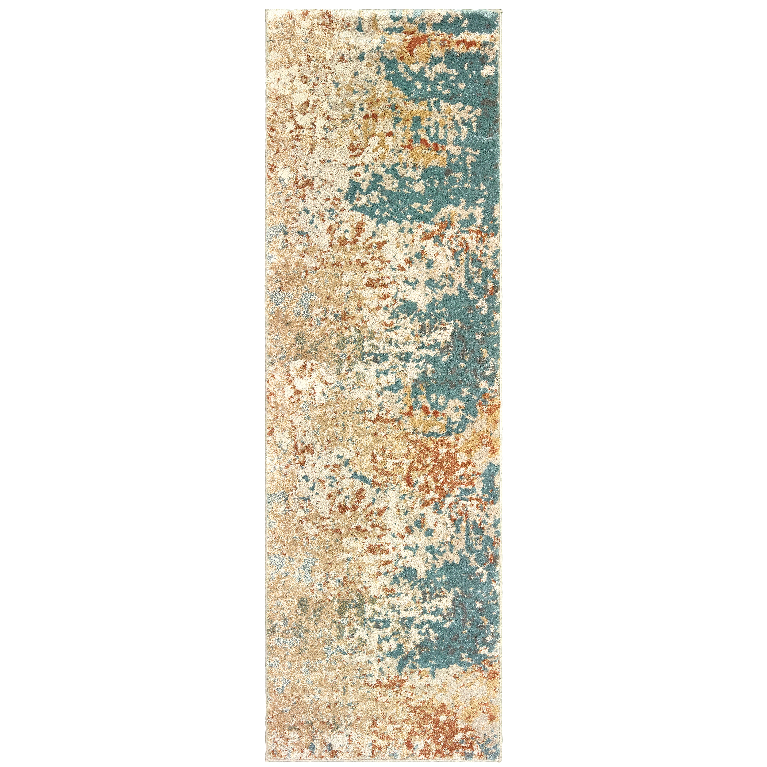 Carson 9654B Blue/Orange 2' x 3' Rug