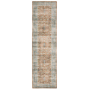 Charleston Cha04 Rust/Blue 2' x 3' Rug