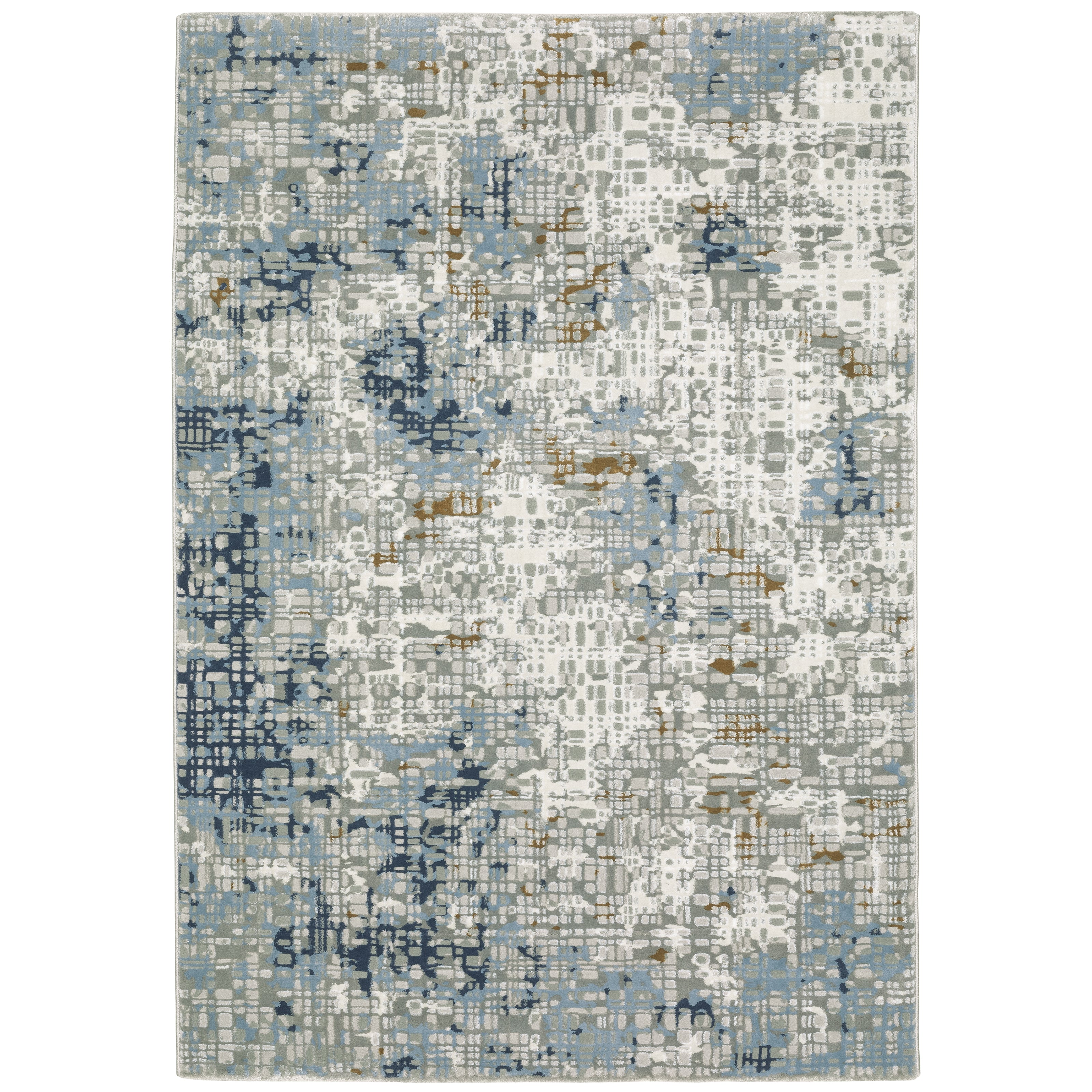 Easton 011E3 Blue/Ivory 3'3" x 5' Rug