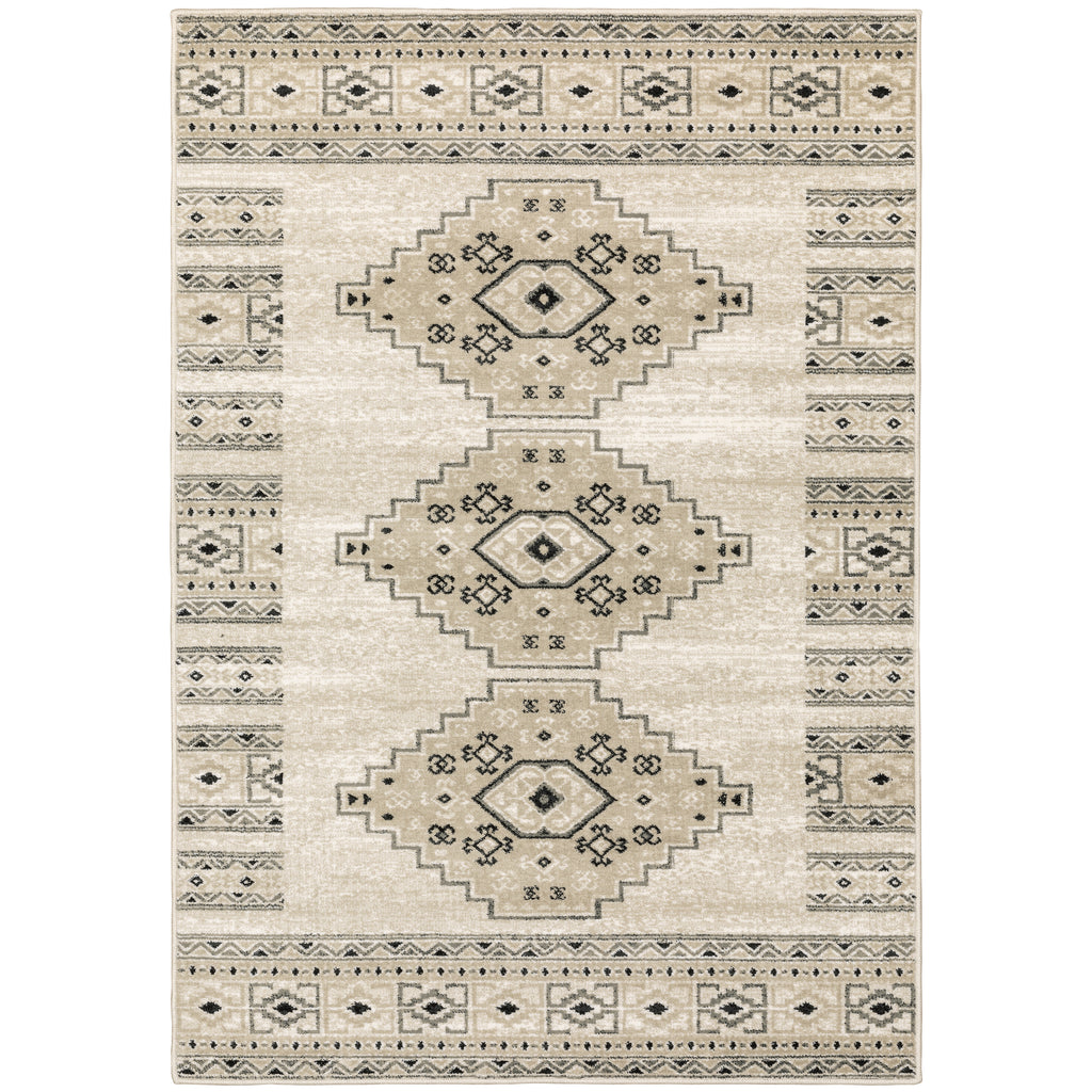 Georgia 643A0 Ivory/Grey 3'10" x 5'5" Rug