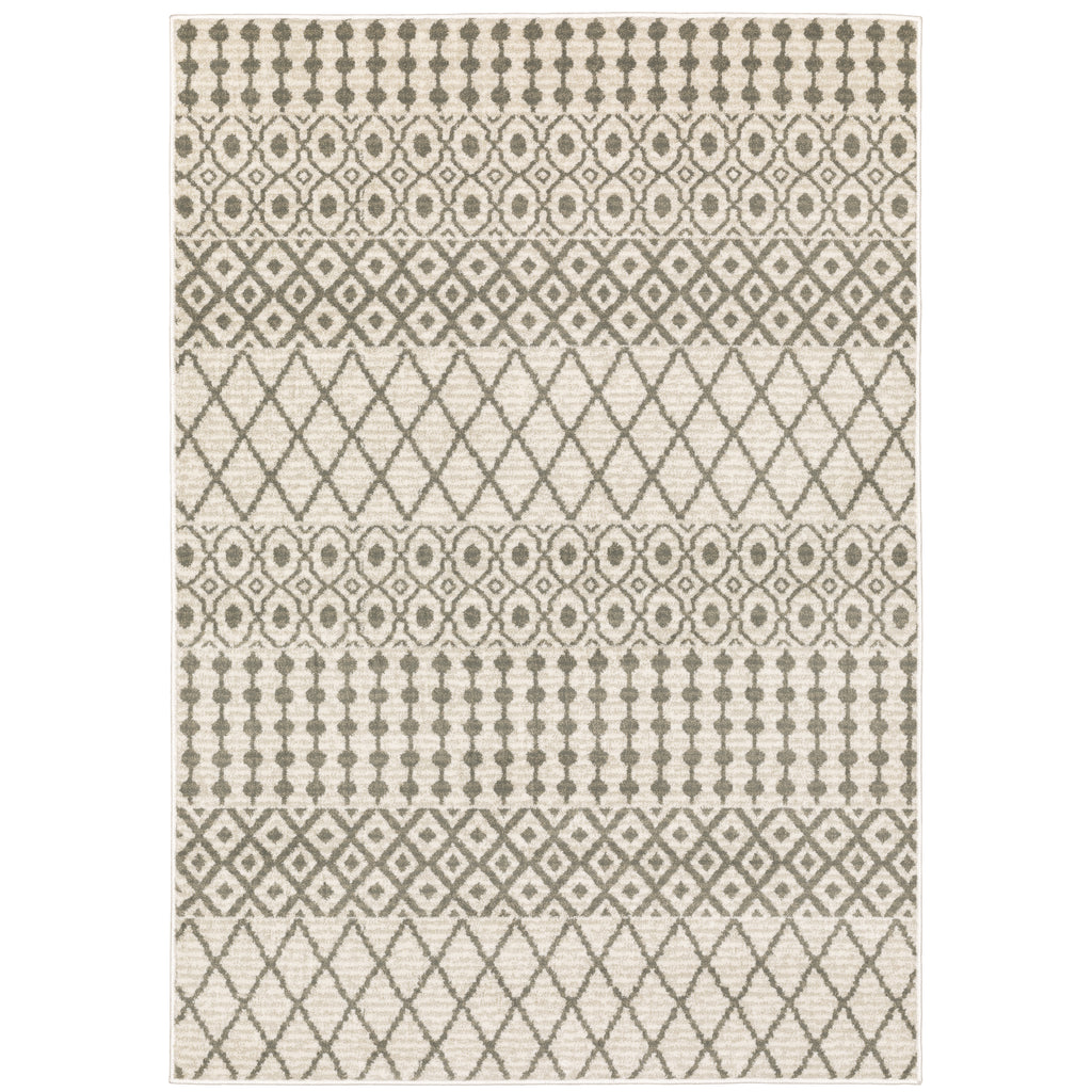 Georgia 717B0 Ivory/Grey 3'10" x 5'5" Rug