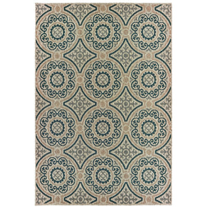 Latitude 609X3 Grey/Teal 3'3" x 5' Rug