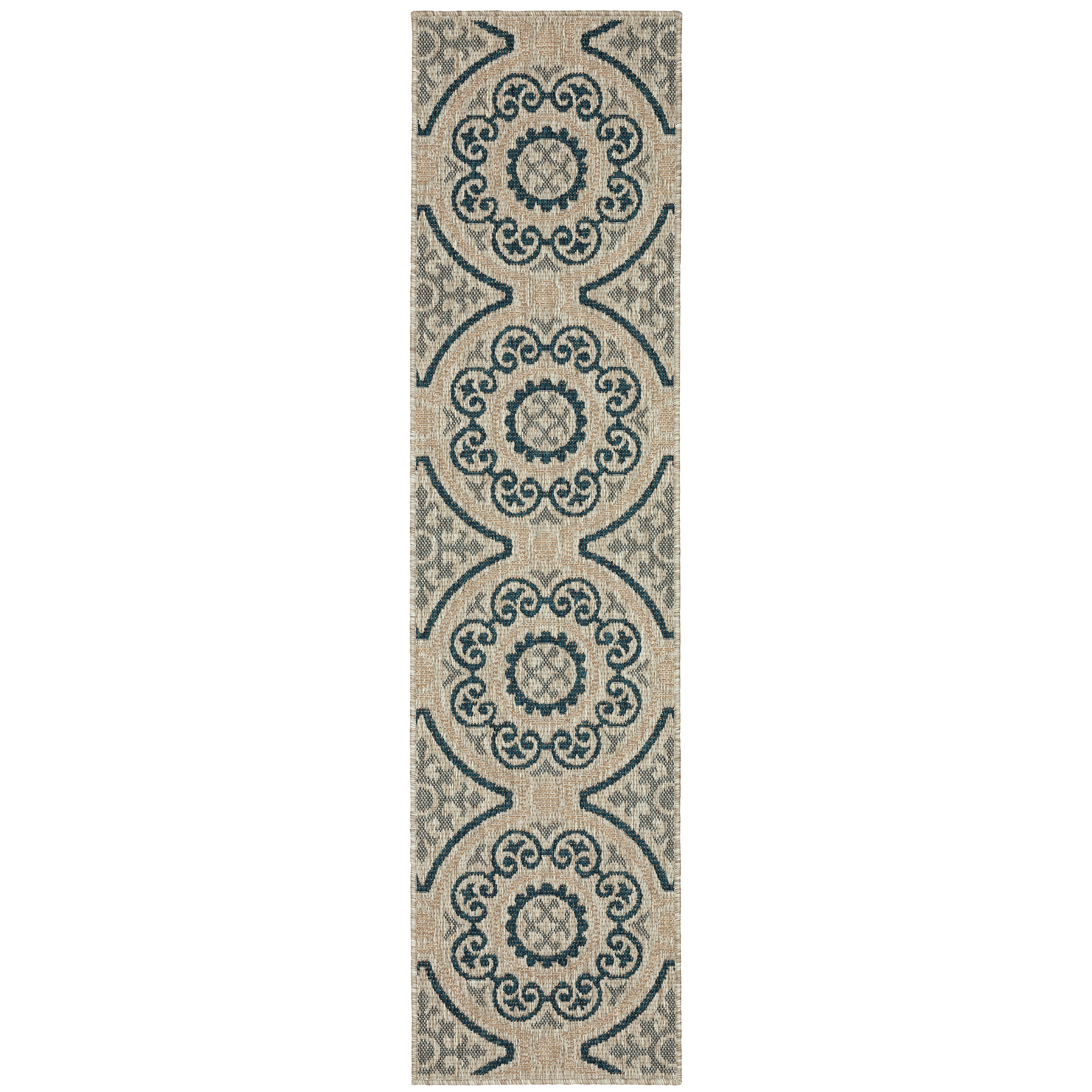 Latitude 609X3 Grey/Teal 3'3" x 5' Rug