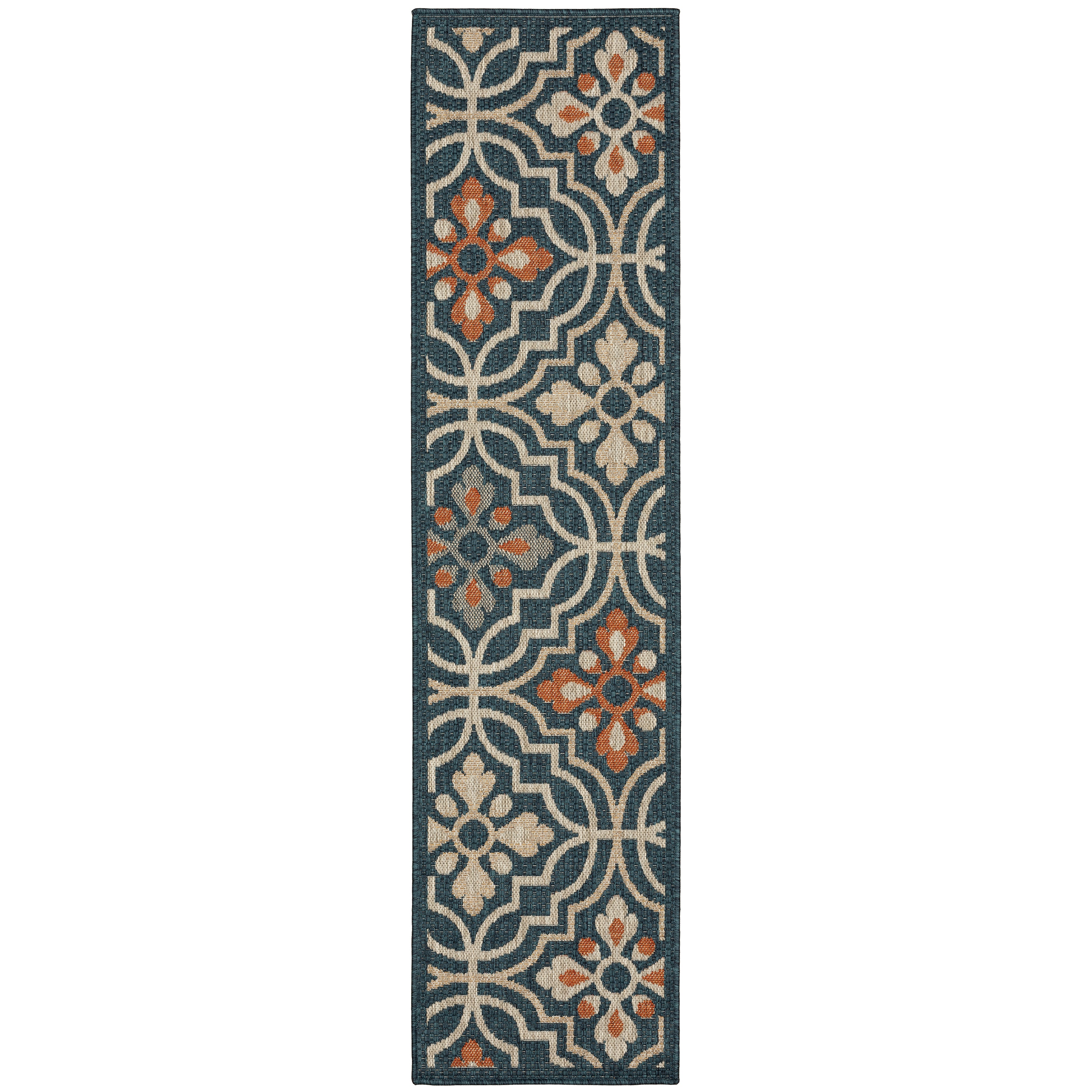 Latitude 709B3 Teal/Orange 3'3" x 5' Rug