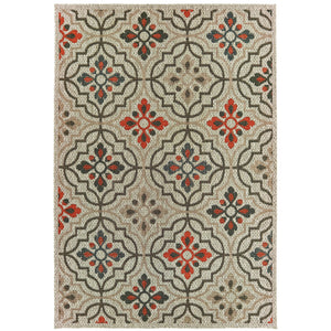 Latitude 709Y3 Grey/Orange 3'3" x 5' Rug