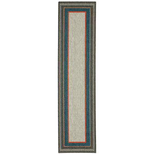 Latitude 8021L Grey/Teal 3'3" x 5' Rug