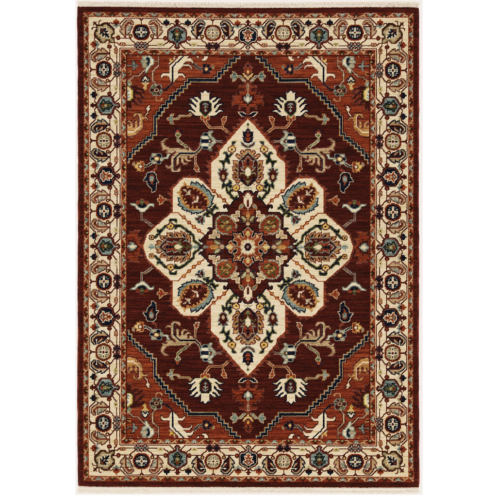 Lilihan 5502C Red/Ivory 7'10" x 10'10" Rug