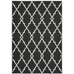 Marina 7763K Black/Ivory 1'9" x 3'9" Rug