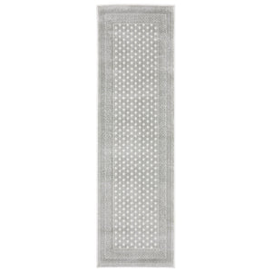 Montecito 094W8 White/Grey 2'3" x 7'6" Rug