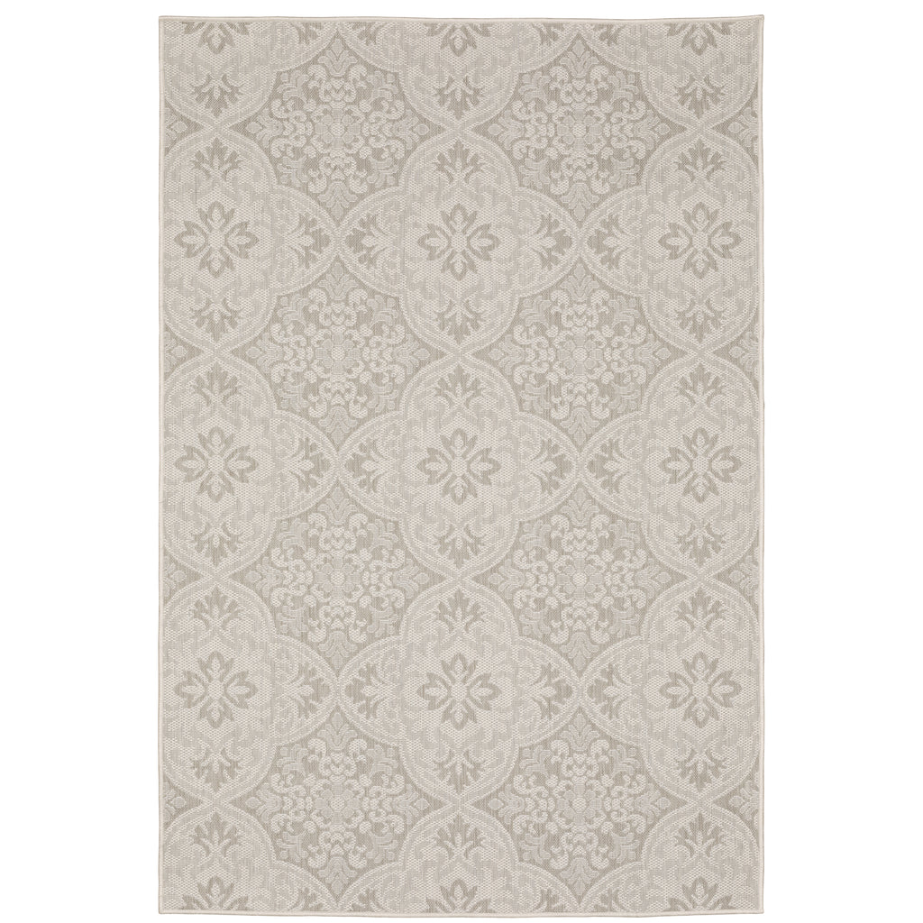 Portofino 2805W Ivory/Grey 3'3" x 5' Rug