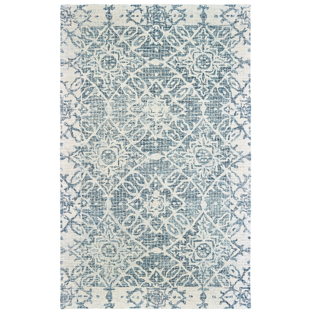 Tallavera 55603 Blue/Ivory 5' x 8' Rug