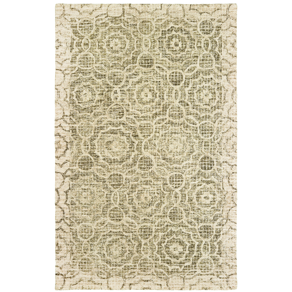Tallavera 55606 Green/Ivory 3'6" x 5'6" Rug
