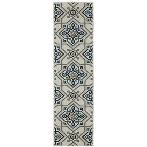 Torrey 004Y1 Light Grey/Blue 1'10" x 3'9" Rug