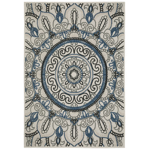 Torrey 072J1 Light Grey/Blue 1'10" x 3'9" Rug